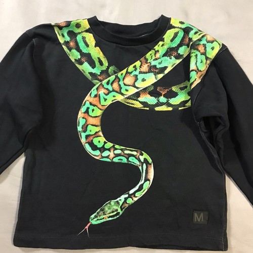 Molo Sweater Kids 4 Years Black Green Snake Charmer - Picture 2 of 7