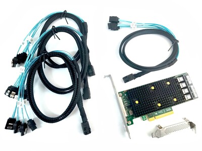 Intel RSP3QD160J / Broadcom LSI 9400-16i SATA / SAS HBA 12G IT-Mode + 4 Kabel