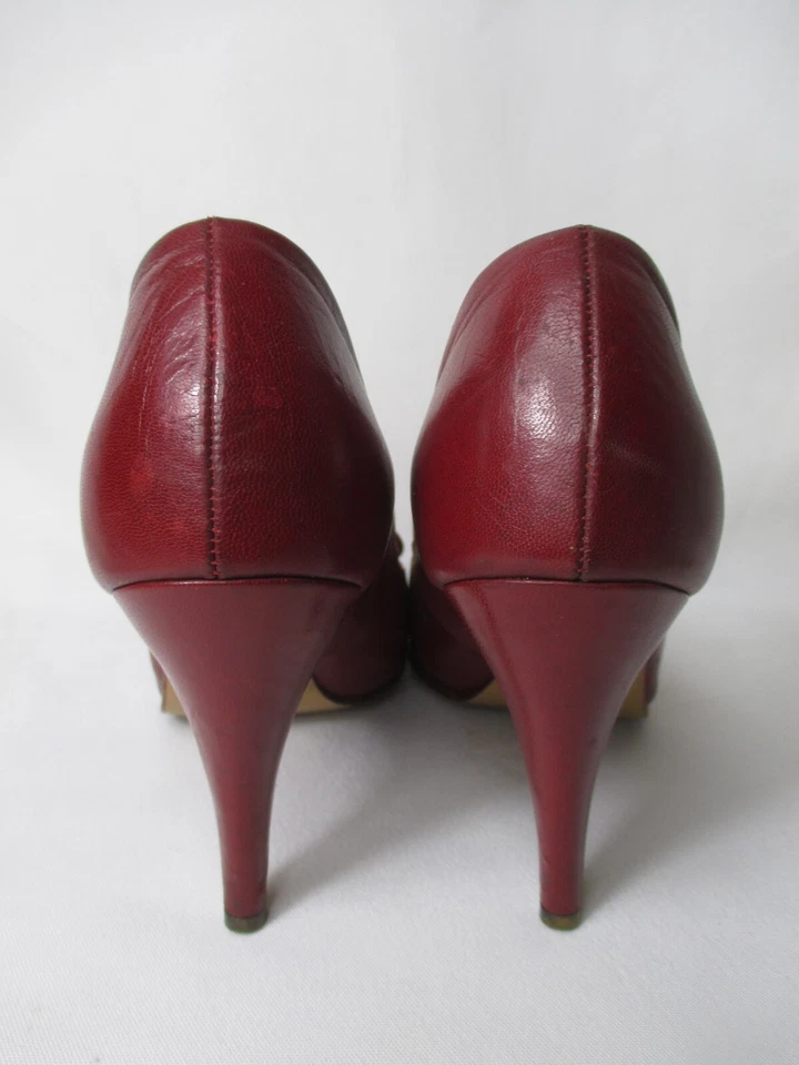 Vintage Salamander Mujer Talla 37 Cuero Tacón 1950er Años en Rojo 4 1/2 - Imagen 2 de 4