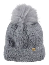 New! D&Y Super Soft Feathered Faux Fur Pom Cuffed Knit Fluffy Beanie