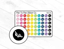 1483-28~~Lawnmower Icon Planner Stickers.
