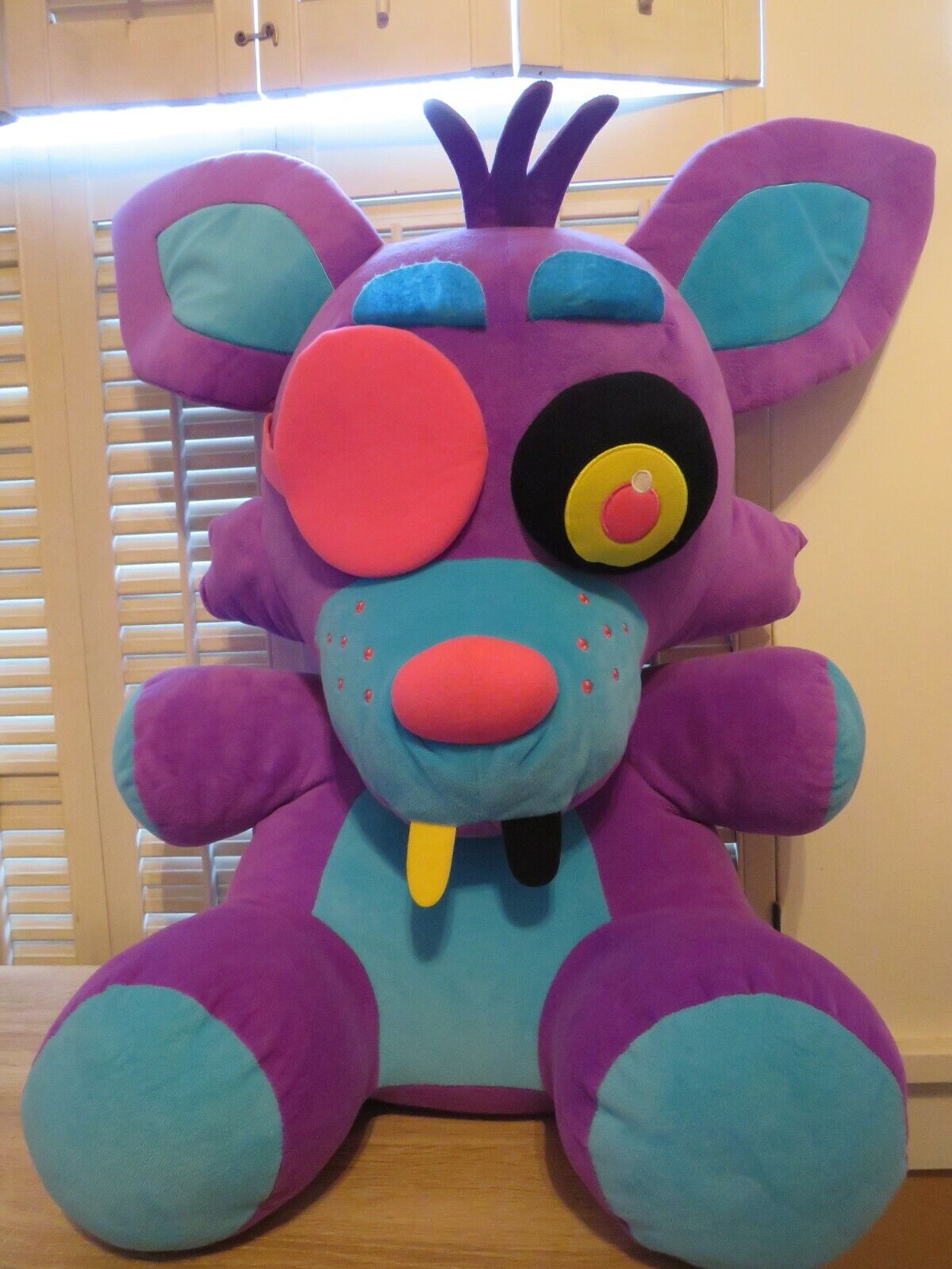 Five Nights At Freddy's Jumbo Purple BLACKLIGHT FOXY 24” Plush FNAF Plushies