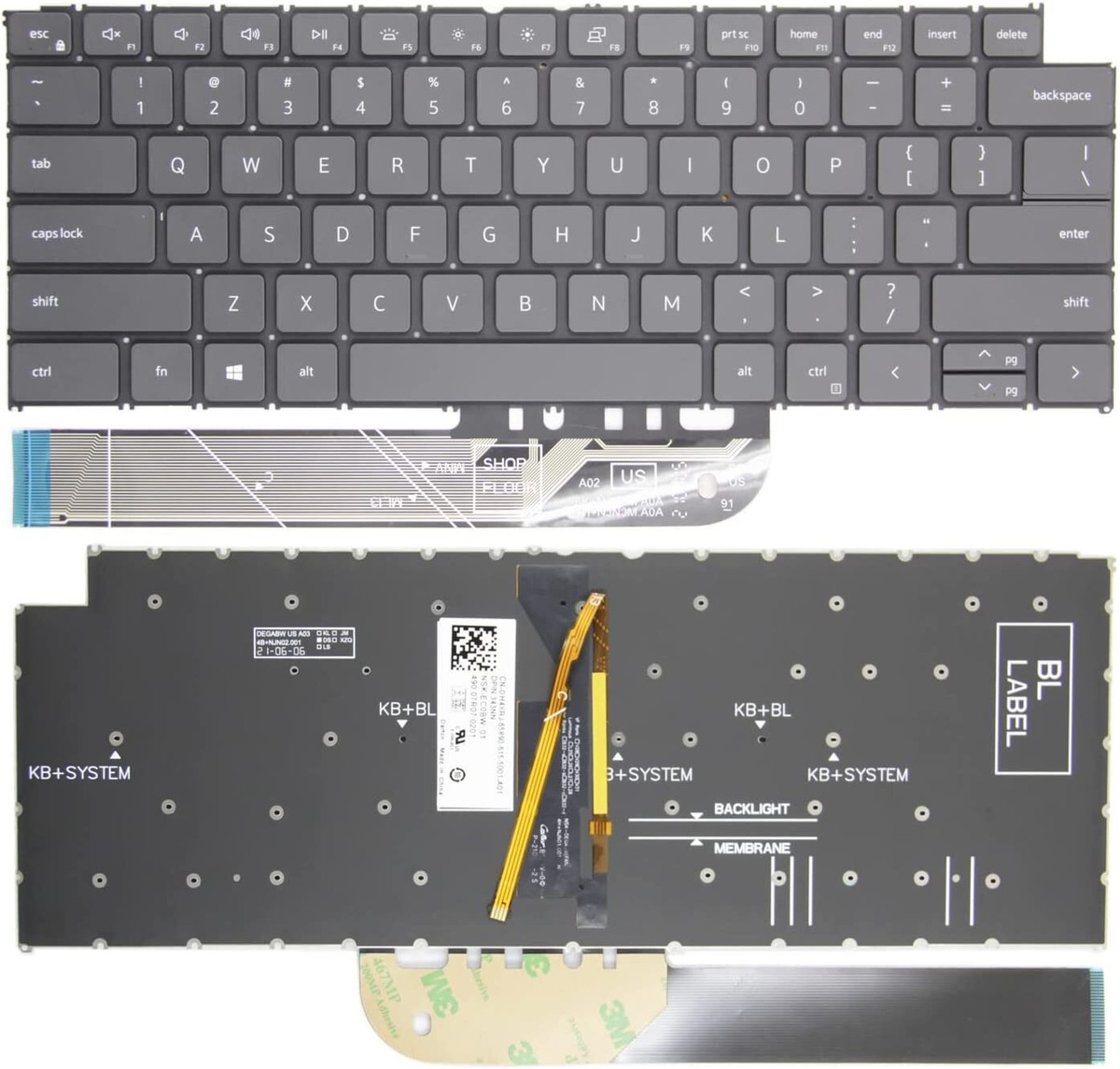 New US Backlit Keyboard for Dell Inspiron 16 7620 2-in-1 Inspiron