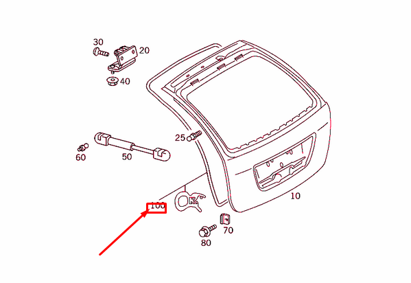 MERCEDES-BENZ C T-Model S203 Rear Panel Door Seal A2037400478