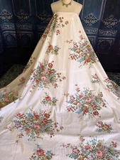 Victorian Vintage romantic Roses Bouquet Cotton,Extra wide 97”. High Quality.BTY