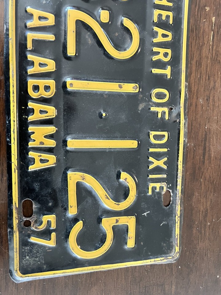 1957 alabama license plate Tuscaloosa County All Original eBay