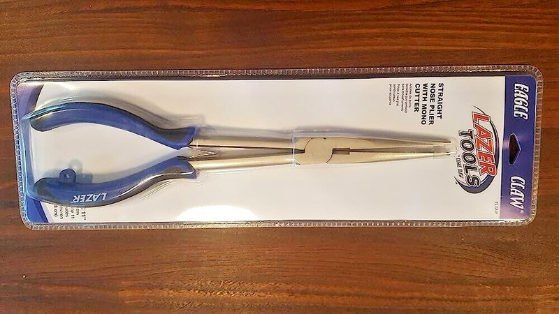 Eagle Claw Lazer Tools 11" Straight Nose Plier with Mono Cutter TLSNP