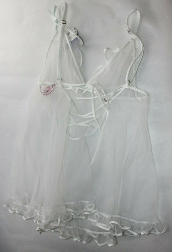 Victoria's Secret Size Small 8 White Bridal Sheer Slip I Do Collection Rare NSW - Picture 3 of 6