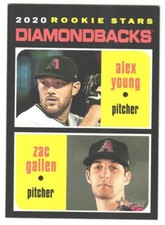 2020 Topps Heritage Diamondbacks Rookie Stars (Alex Young / Zac Gallen) #93 RC