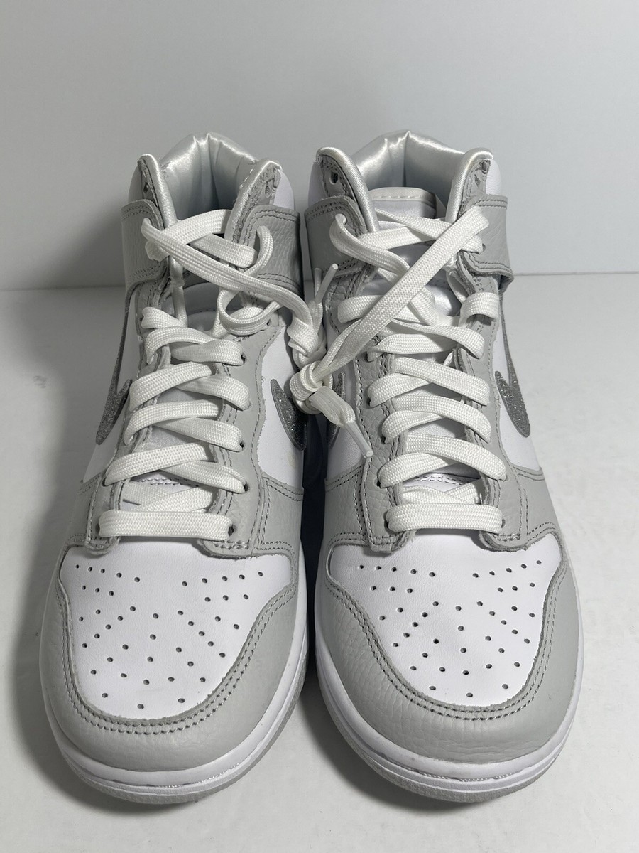 NIKE ☆ Dunk High WOMEN’S ‘Silver Glitter Swoosh’ Nike Dunk High WMNS Silver Glitter Swoosh | Kixify Marketplace