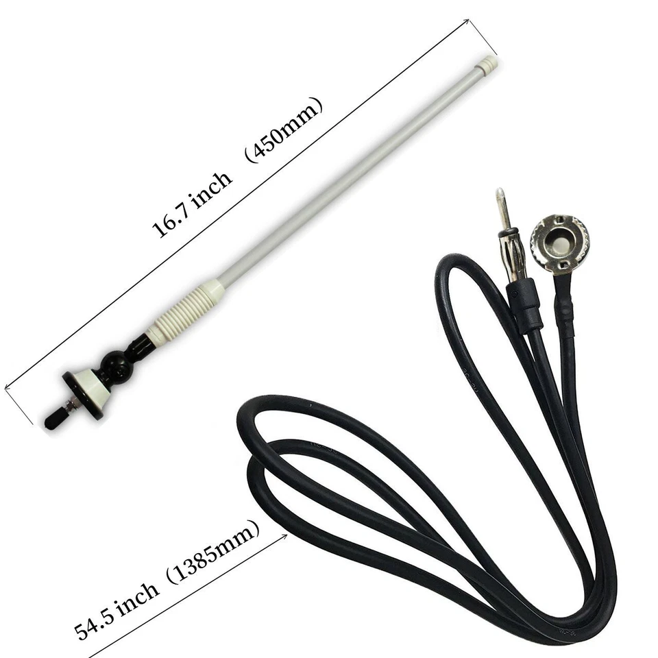 Waterproof Marine Rubber Duck FM AM Radio Antenna - Boat Car ATV UTV RZR SPA - image 4 of 4