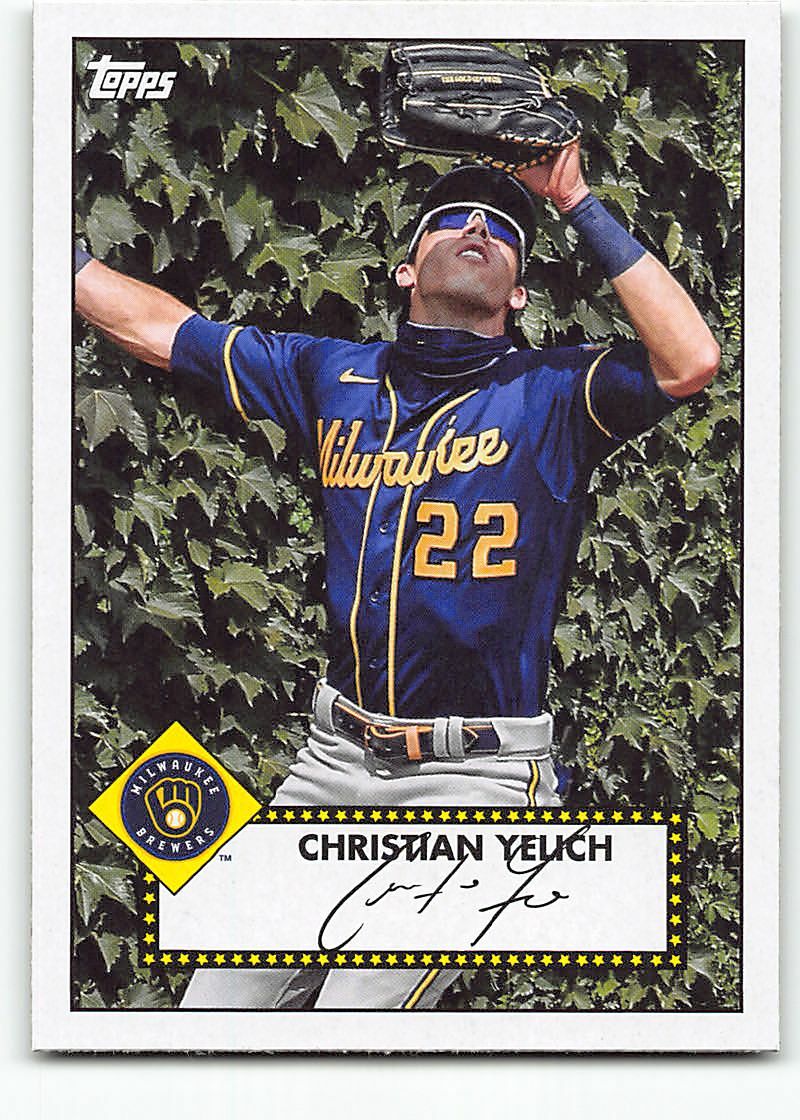 2021 Topps Series 1 1952 Topps Redux T52-20 Christian Yelich