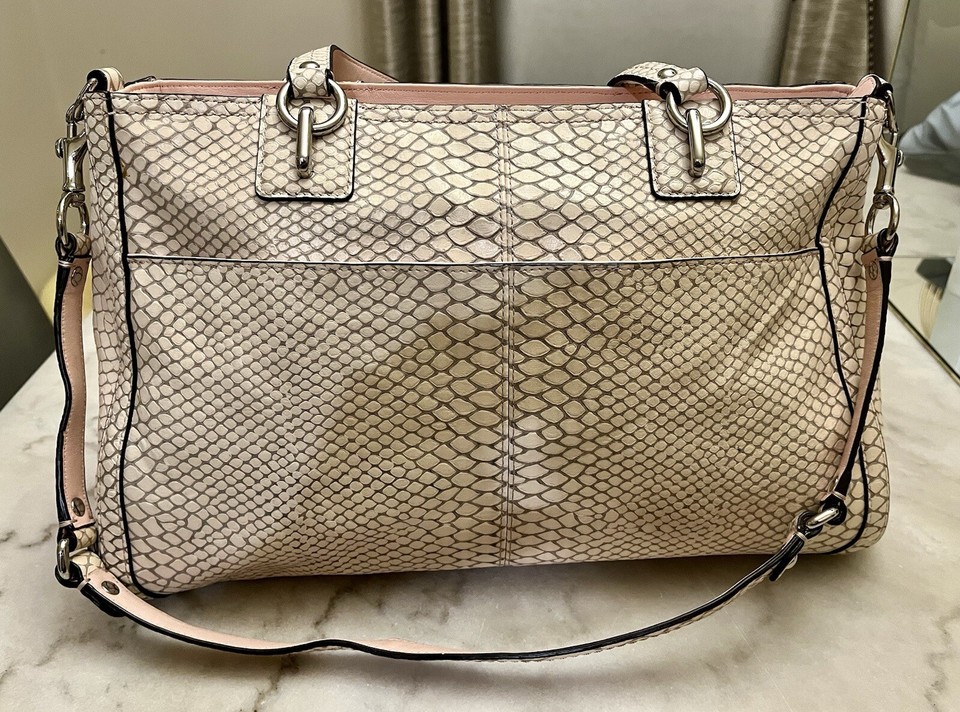 Coach Leather Purse Light Pink Snake Skin eBay