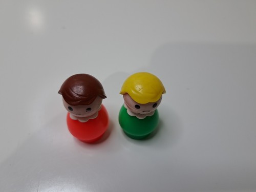 Vintage Fisher Price Little People Set Mädchen Rot & Grün Body's   - Bild 2 von 4