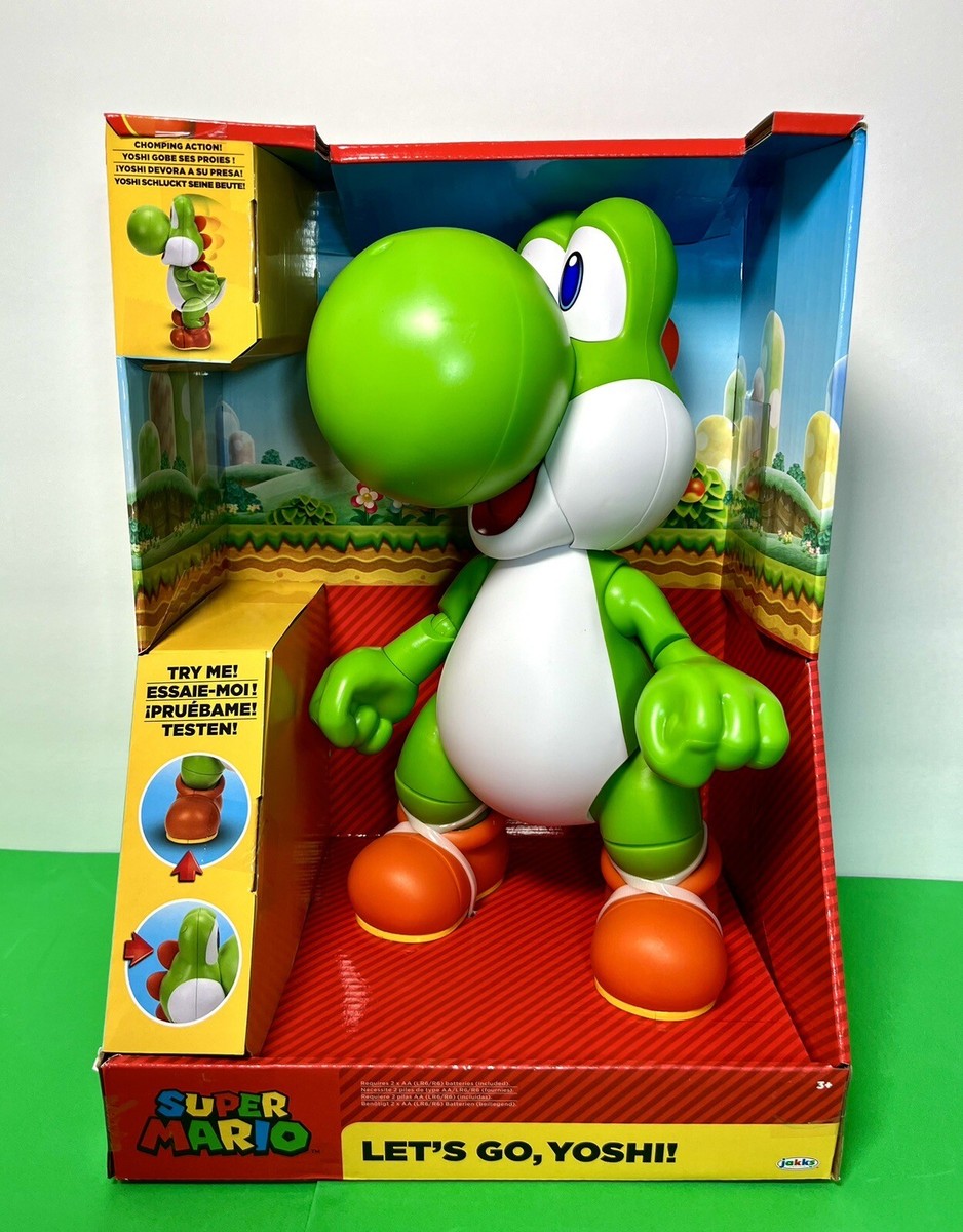 2023 Jakks Super Mario- LET'S GO, YOSHI! 12” Interactive Figure
