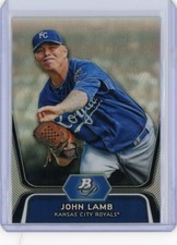 2012 BOWMAN PLATINUM PROSPECTS REFRACTOR JOHN LAMB #BPP63 ROYALS 