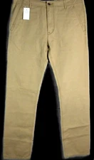 Levi's Chino Men's Khaki Denim Slightly Tapered Leg Reg Fit Pants Size 34 x 34