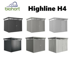 Biohort Gerätehaus Highline H4 (275 x 275 x 222 cm) *3 Farben* Einzel-/Doppeltür
