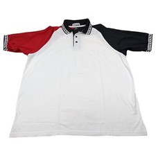 Speed Zone Racing Polo Shirt Men’s szie XL Red White Black Color Block USA made