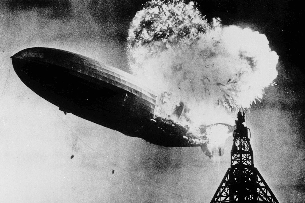 New Photo: German Zeppelin LZ 129 Hindenburg Explosion