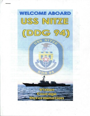 USS Nitze DDG-94 US Navy ships Welcome Aboard brochure 6 stapled pages 8.5x11