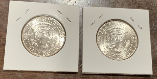 2003 P&D KENNEDY MEZZO DOLLARO (SET DI 2 MONETE) non circolato con COINLIP USMINT ROLL. - Foto 5 di 12