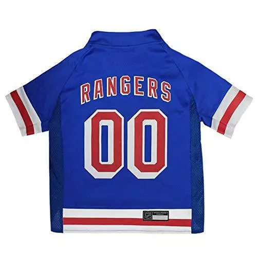 NHL New York Rangers Jersey for Dogs & Cats, Small. - Let Your Pet Be A  Real NHL Fan! New York Rangers Small NHL Dog Jersey