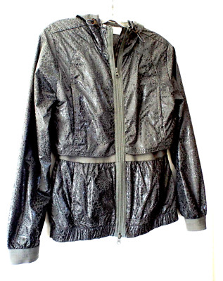 ***STELLA McCARTNEY Sz S hooded Logo Active JACKET grays!!