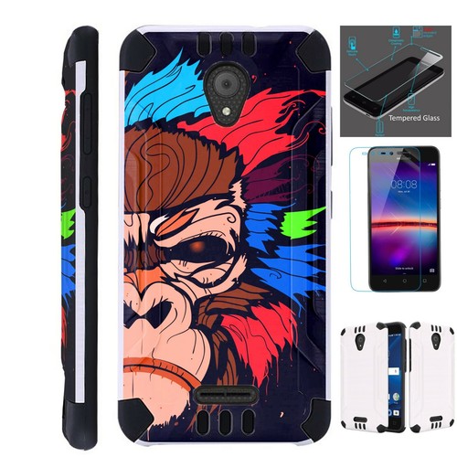 COMBATGUARD For AT&T RADIANT CORE Phone Case Cover+TEMPERED GLASS A1 - Zdjęcie 5 z 9