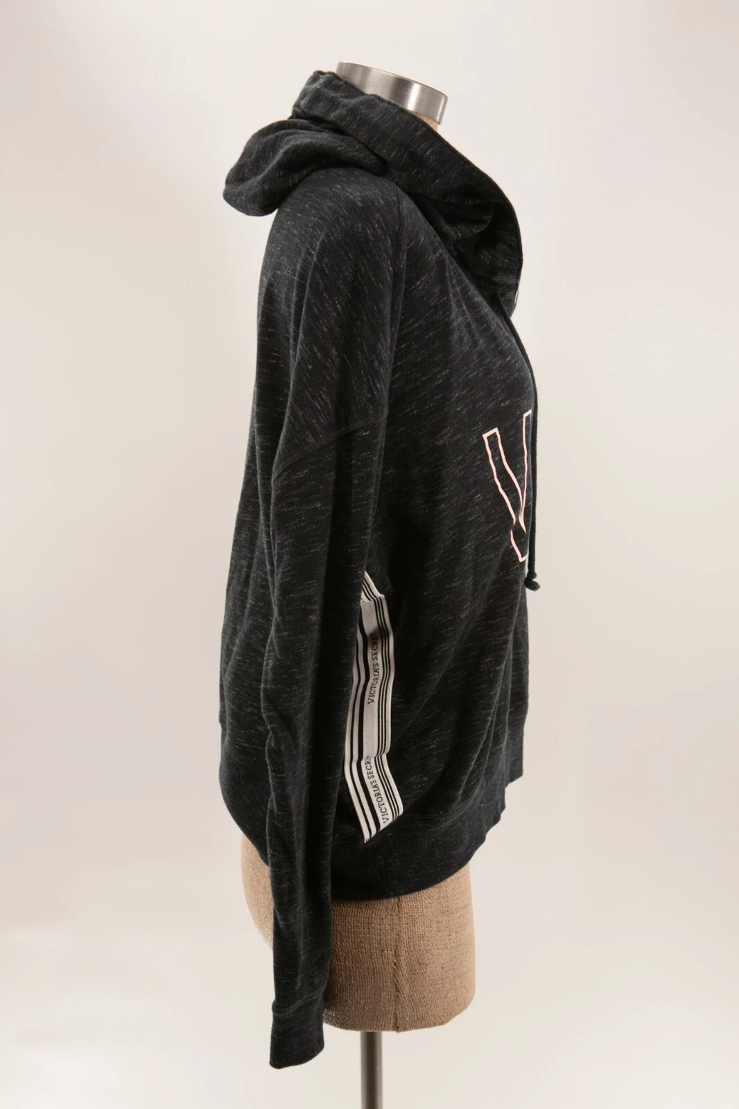 UNDERCOVER Felpa con cappuccio Victoria Secret L donna VS maglione nero usata