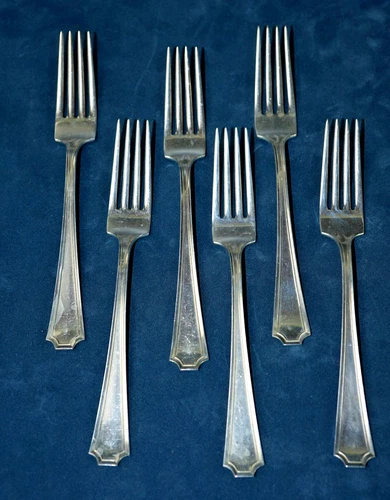 GORHAM STERLING FAIRFAX PATTERN DINNER FORKS(6) NO MONOGRAM