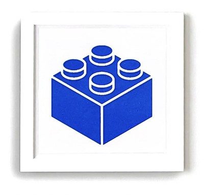 Blau Lego Stein Block Ersatz Minifiguren Aufbewahrung Display Rahmen Kinder Erwachsene Geschenk 