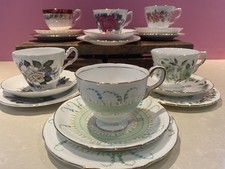 JOBLOT  x6 English Bone China Cups Saucers Plates NON MATCHING  Trios