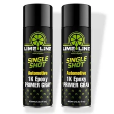 LiME LiNE 1K Epoxy Primer Aerosol Spray Paint - Bare Metal Adhesion -  Pack of 2
