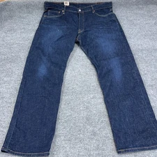 Levi's 501 Jeans Men 42X32 Blue Denim Original Straight Stretch Button Fly NEW