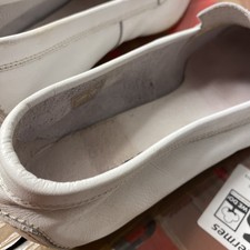 weiße abgetragene Damen-Mokassins Loafer Gr....