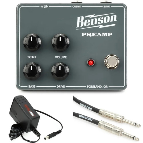 Benson Amps Preamp Pedal with Power Supply and Cable