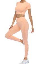 Yoga Set Size xl women s Outfits Gym Crop Top Sets High Waist Leggings