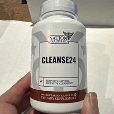 NATION HEALTH MD Cleanse24 - Intestinal Cleanse- 60 Capsules new sealed 