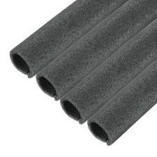 4pcs Pipe Insulation Foam Tube Split Pipe Lagging 25mm ID 35mm OD 2ft, Black