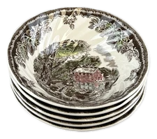 Johnson Brothers Friendly Village Coupe Cereal Bowl England 1833 Set of 5