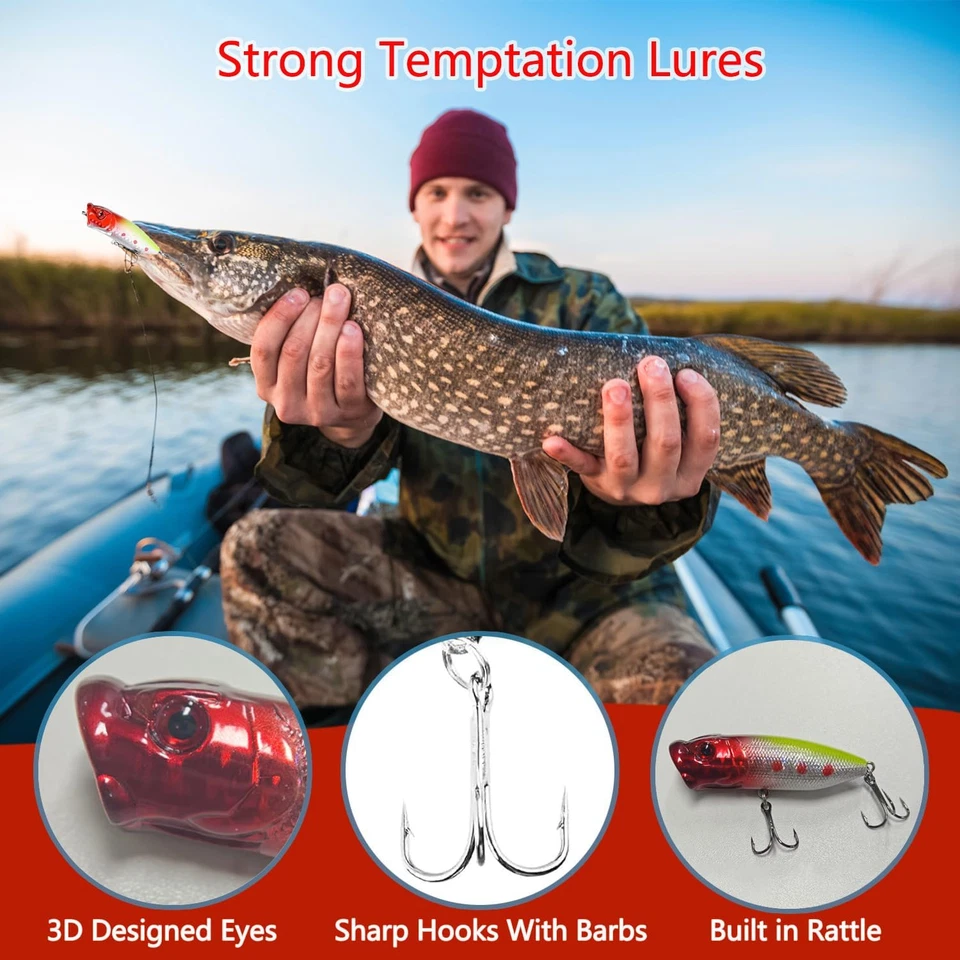 Fishing Advent Calendar 2025, 24 Days Christmas Countdown Fishing Lures Tackle S - Image 3 of 4