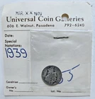 1939-P Mercury Winged Liberty Head Silver Dime, 90% Silver