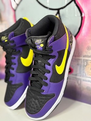 Nike Dunk High PRM EMB Lakers Basketball Schuh Gr.42