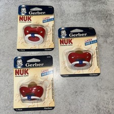 3 Set Gerber Original NUK Orthodontic PACIFIER Size 2 6-18 months Red