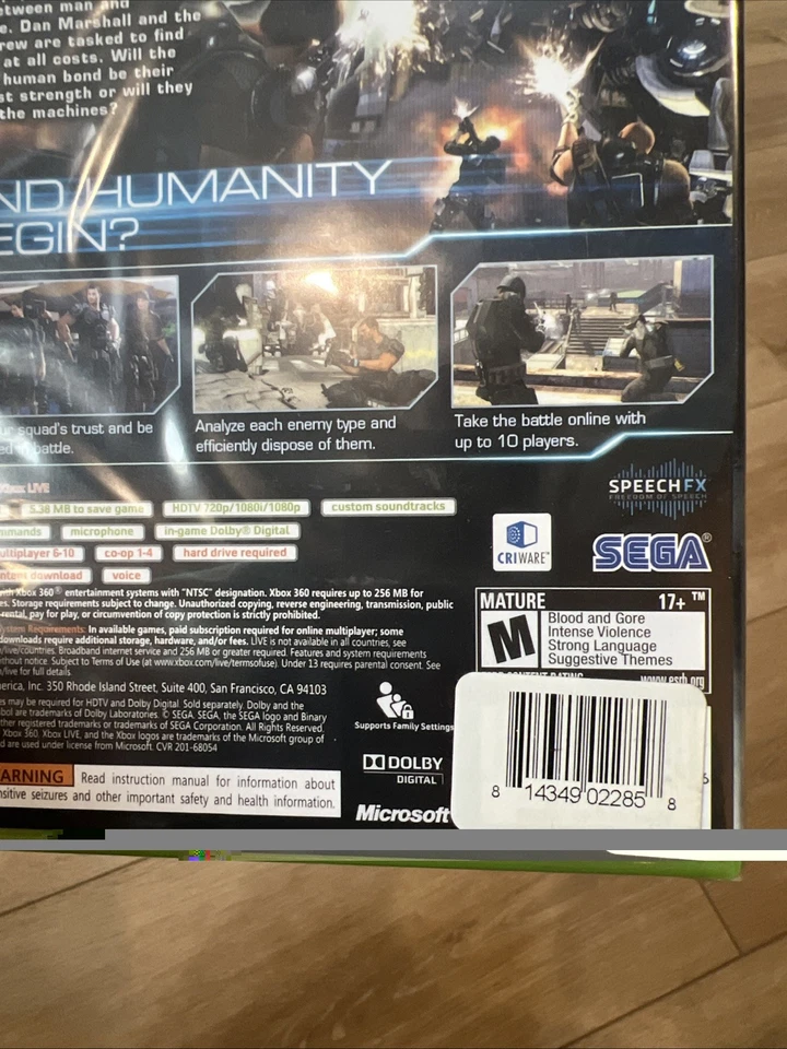 Binary Domain - Microsoft Xbox 360 Authentic NEW/SEALED - Image 4 of 4