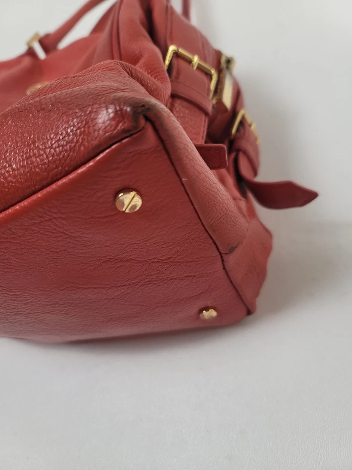 Сумка через плечо женская с логотипом TORY BURCH Hobo ручная сумка оранжевая с подлинной пряжкой - Изображение 4 из 4