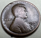 1927 D Lincoln Cent Wheat Penny 153X