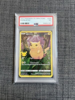 Pokémon TCG Pikachu Celebrations Karte 005/025 25th Anniversary PSA 7 Near Mint