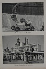 Antique Chicago Worlds Fair Art Print Motodrome Midway 1933 Original History